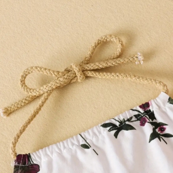 Girls sleeveless halter romper - Picture 3 of 5